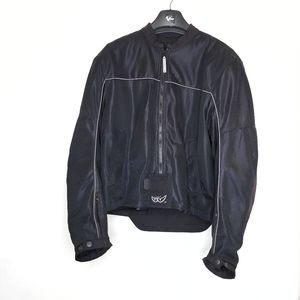 MotoGP motorcycle jacket black men's 2X. Padded shoulders, arms, and low…